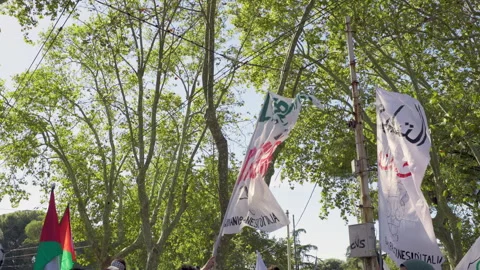 Protest Flags With Messages Of Solidarit... | Stock Video | Pond5