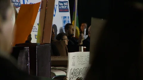 Protest Footage from No on Proposition 8 / No on Proposition Hate 2008 Stock Footage 109190107