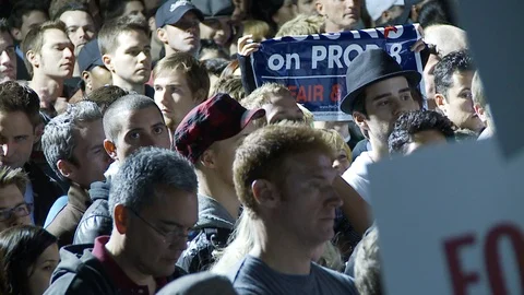 Protest Footage from No on Proposition 8 / No on Proposition Hate 2008 Stock Footage 109190511