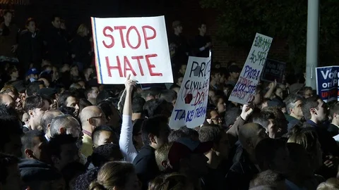 Protest Footage from No on Proposition 8 / No on Proposition Hate 2008 Video stock 109190925