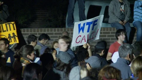 Protest Footage from No on Proposition 8 / No on Proposition Hate 2008 Stock Footage 109191570