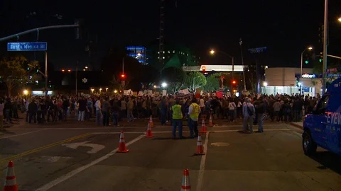 Protest Footage from No on Proposition 8 / No on Proposition Hate 2008 Video stock 109191889