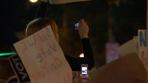 Protest Footage from No on Proposition 8 / No on Proposition Hate 2008 Video stock 109191983