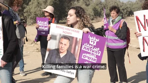 Protest fot the release of Dr. Abu Safiya Sde Teiman detention camp 10.1.2025 Stock Footage 318780306