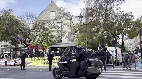 Protest in front of French Senate against new immigration law, París, FR - 06 No Stock Footage 255048800