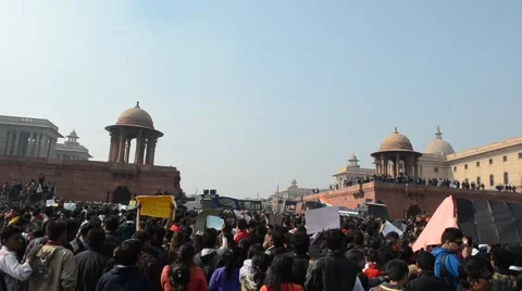 Protest in front of President house Stock Footage 68402444