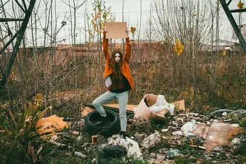 Protest girl Stock Photos