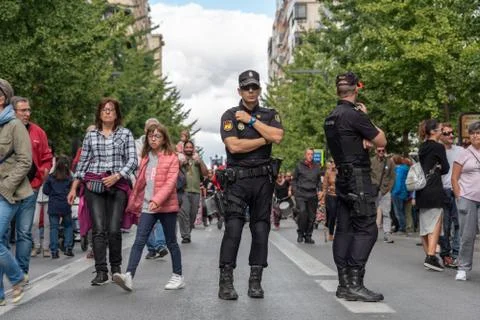 Protest in Granada against corruption Stock Photos