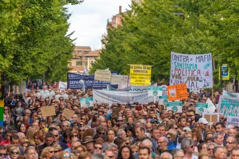 Protest in Granada against corruption Stock Photos