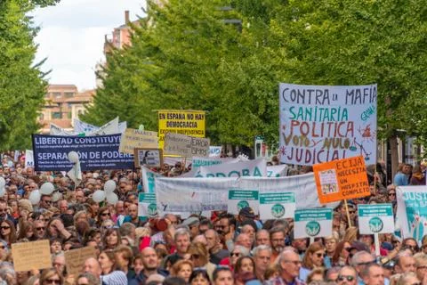 Protest in Granada against corruption Stock Photos