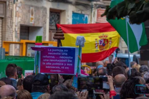 Protest in Granada against corruption Stock Photos