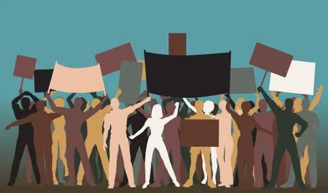 Protest group Stock-Illustration