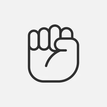 Protest hand icon isolated on white background. Vector illustration. Stock Illustration