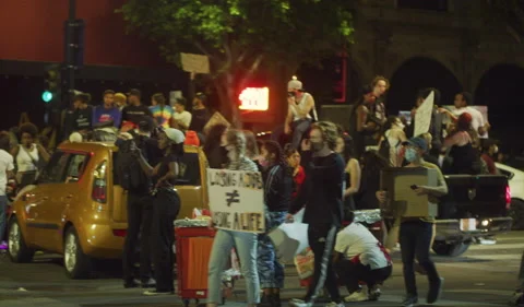 Protest Hollywood Stock Footage 142423193