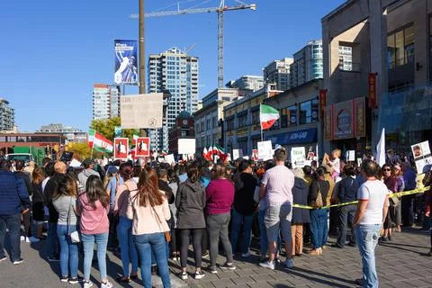 Protest for Iran in Ottawa Canada Stock Photos