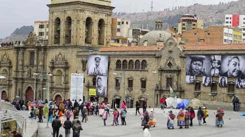 Protest in La Paz, Bolivia Stock Photos