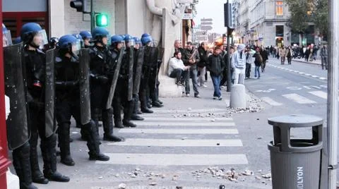 Protest in Lyon Foto stock