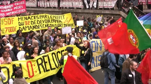 Protest march Stock Footage 8510532