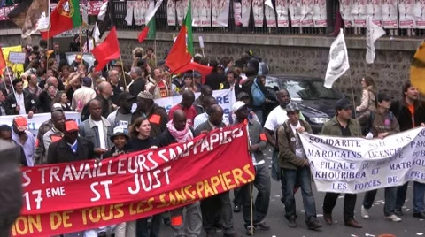 Protest march Stock Footage 8510565