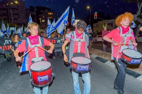 Protest march in Haifa Stock Photos