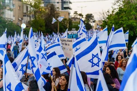 Protest march in Haifa Stock Photos