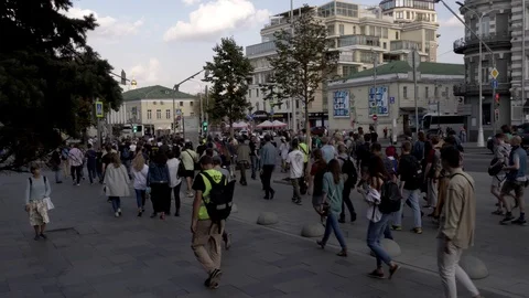 Protest marches in the city. Stock Footage 117537444