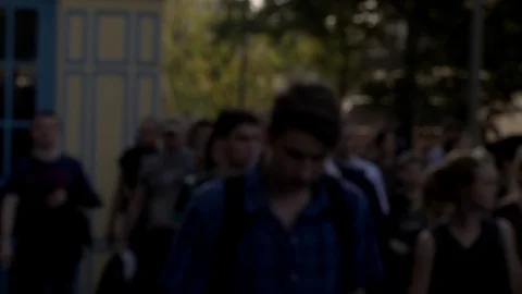 Protest marches in the city. Stock Footage 117537969