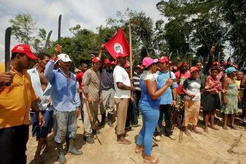 Protest by MST members Stock Photos