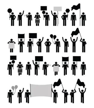 Protest - pictogram collection Stock Illustration