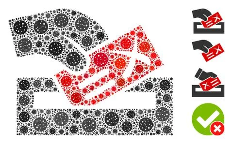 Protest Poll Collage of CoronaVirus Elements 库存插图