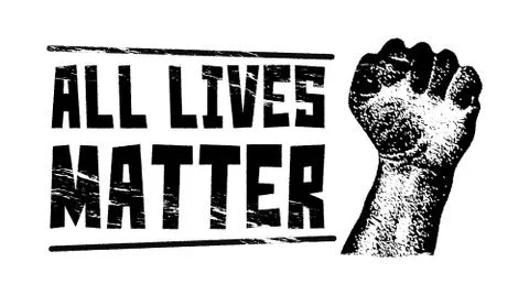 Protest poster with text ALM. Stock Illustration