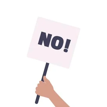 Protest. Protesters holding banners and placards. Activists with vote signs Stock Illustration