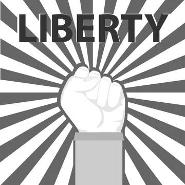 Protest, raised hand in protest Stock Illustration