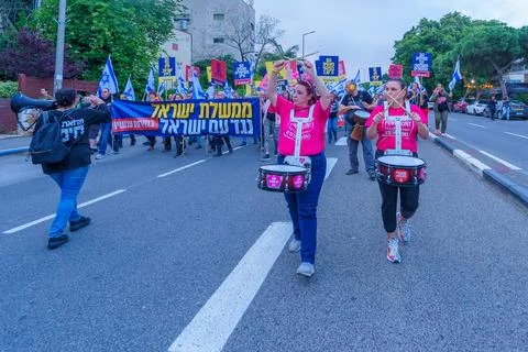 Protest rally in Haifa Stock Photos