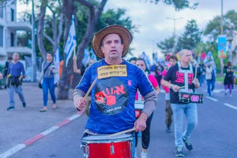 Protest rally in Haifa Stock Photos