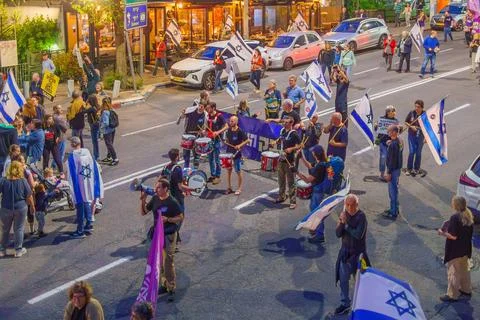 Protest rally in Haifa Stock Photos