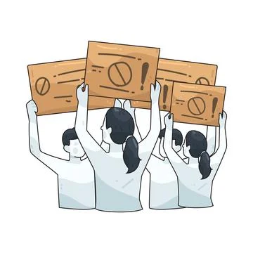 Protest rally illustration Stock Illustration
