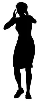 Protest Rally March Shouting Silhouette Person Stock Illustration