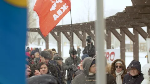 Protest rally in Moscow Stock Footage 127690361