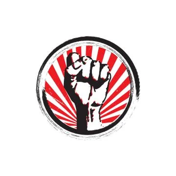 Protest, rebel vector revolution art poster for freedom Stock Illustration