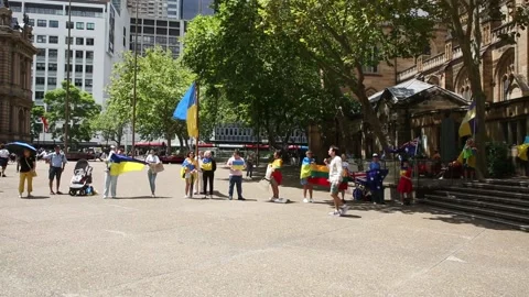 Protest at Red Cross Stock-Footage 232444716