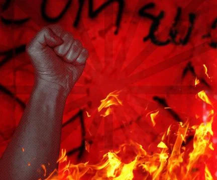 Protest red image Stock Illustration