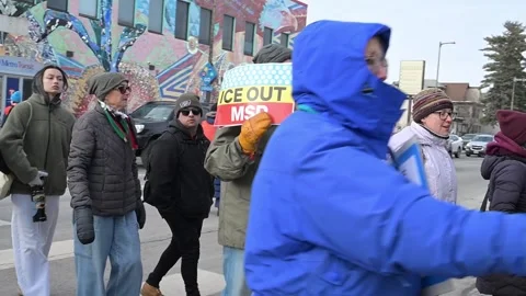 Protest in response to the shooting of Renee Good by an Immigration agent Видео 326705222