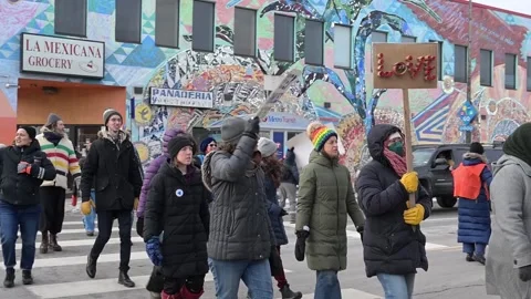 Protest in response to the shooting of Renee Good by an Immigration  agent Видео 326705240