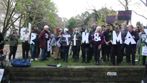 Protest for the right to protest Stock Footage 201047492