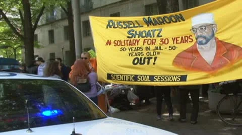 Protest for Russell Maroon Shoatz Video stock 10911959