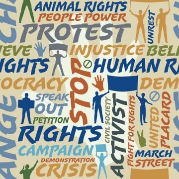 Protest seamless tile Illustrazione stock