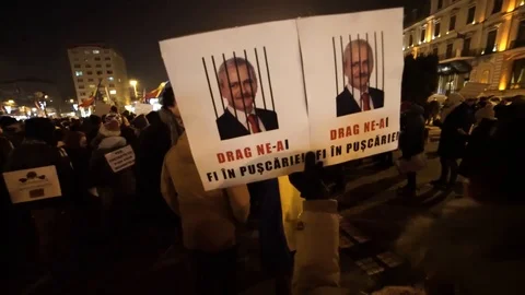Protest sign in the middle of people Stock Footage 90126477