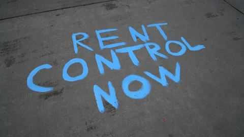 Protest to stop housing evictions during the pandemic Video stock 154715362