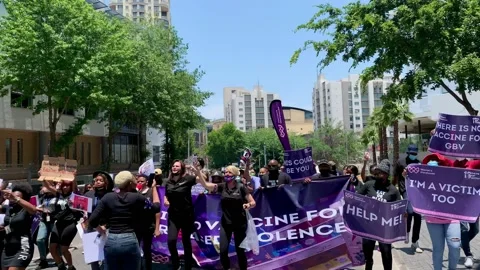 Protest on street against gender based violence. Video stock 169458859